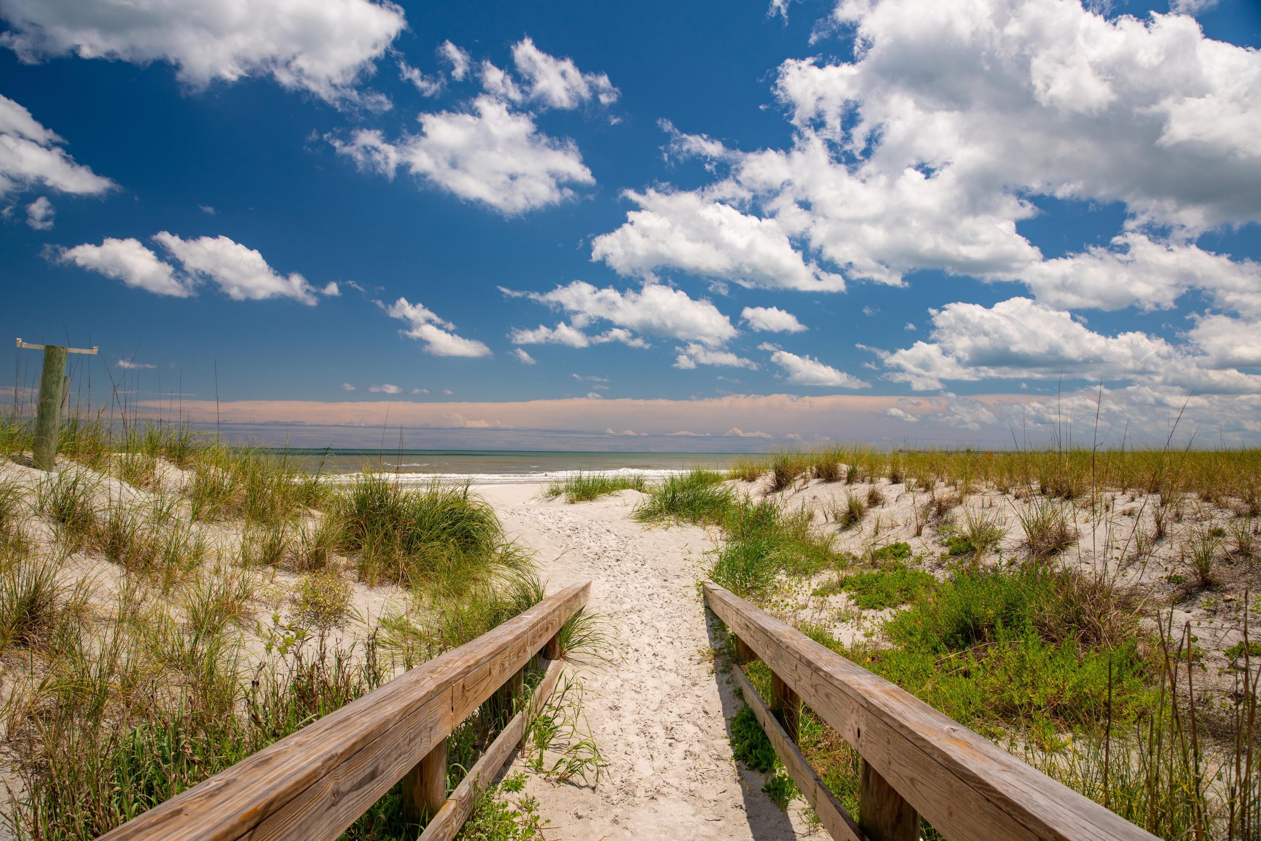 Beautiful day at Jacksonville Beach Florida no people